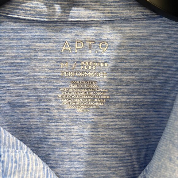 Apt 9 Men's Light Blue Medium Polo - Picture 2 of 3
